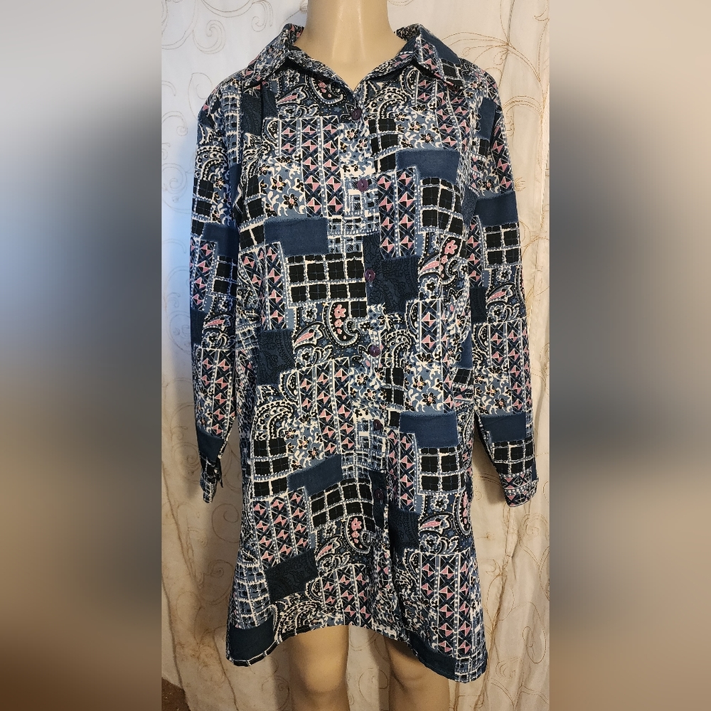 Brylane womens sz 14 w  button down Nwot